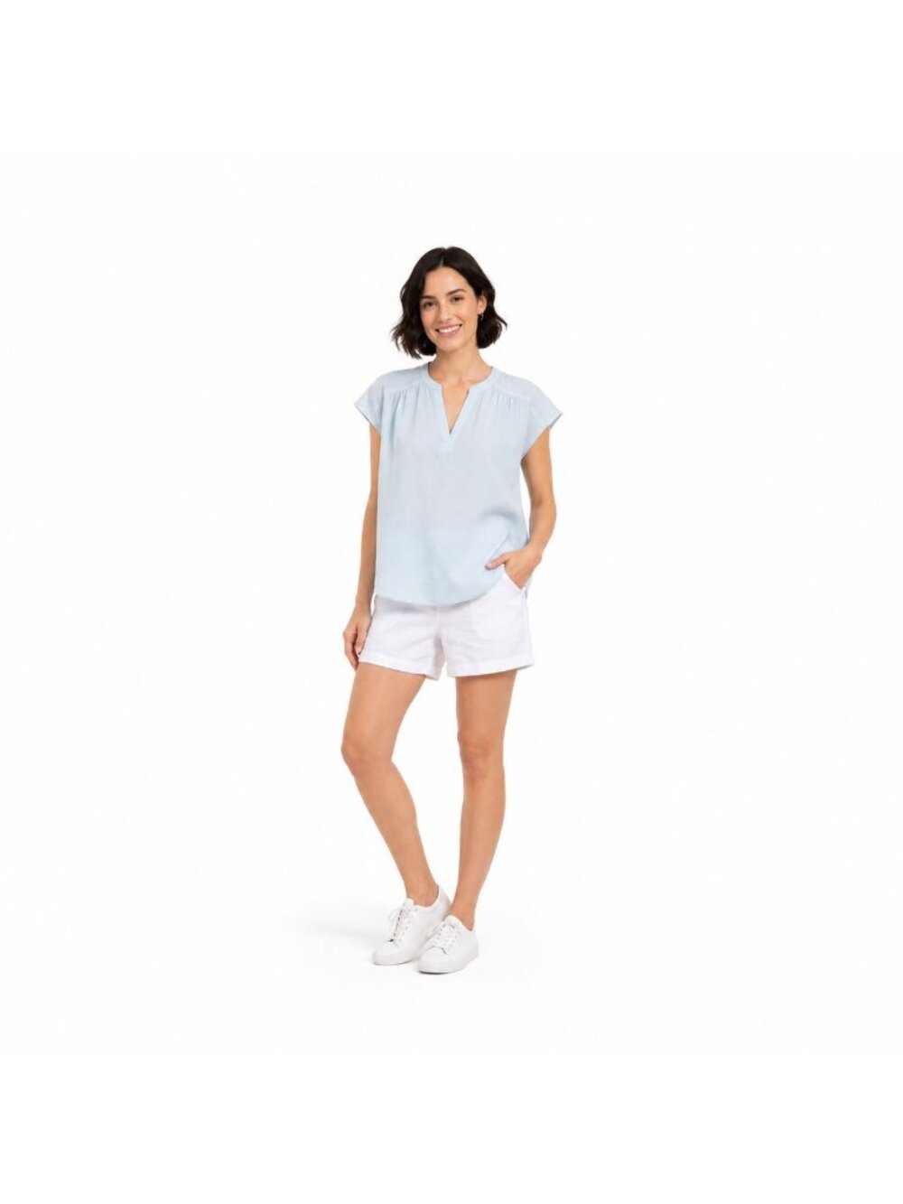 2/$30 Banana Republic XS Sheer Light Blue Cap Sleeve Blouse